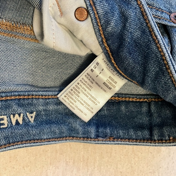 american eagle high rise stretch mom jeans size 0 - Picture 3 of 4